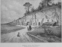 Skalní byty na Vidouli v roce 1884